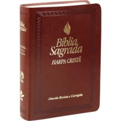 BÍBLIA C/ HARPA CRISTÃ | LETRA MAIOR | CASTANHO